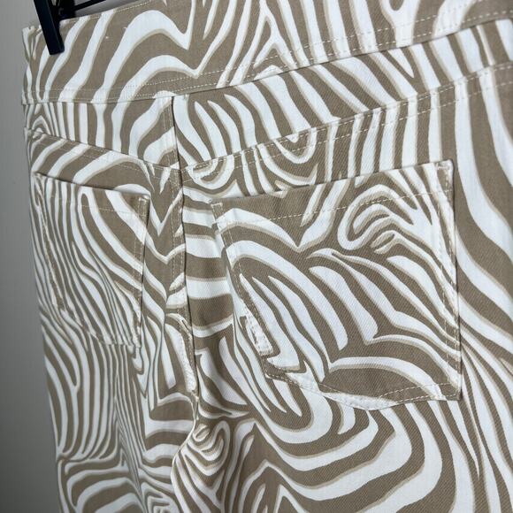 J.‎ McLaughlin Leora Wide Leg Jeans in Tan/Cream Seabray Size 8 MRSP $188 - Picture 6 of 14